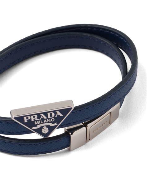 prada men's leather bracelet.